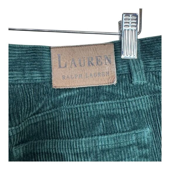 Lauren Ralph Lauren corduroy green pants petite 14 - Picture 5 of 7